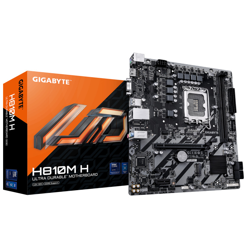 MOTHERBOARD GIGABYTE (H810M H) SOCKET 1851,2*DDR5 6400MHZ,HDMI,VGA,MICRO ATX