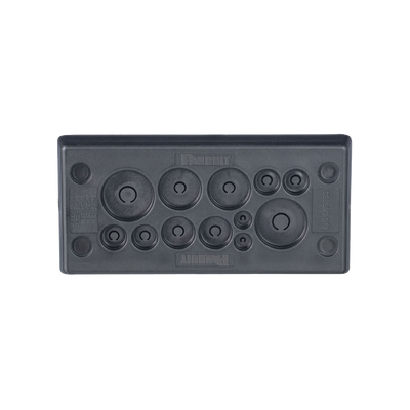 Pasacables Rectangular de Membrana IP66 339 x 142 12 orificios para Cables no Terminados Color Negro