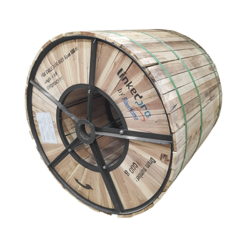 Carrete de 4 km de Fibra Óptica Aérea Figura 8 G652D Monomodo de 24 Hilos Exterior Span 100 Loose Tube