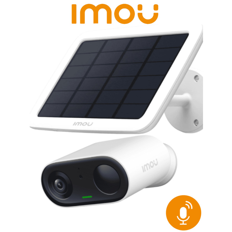 IMOU CELLGOKit (Imou-KIT/IPC-B32N/FSP12)  - Kit de Cámara Wifi Cell Go con Batería de 3 Megapíxeles/ Panel Solar Incluido/ 2.8mm con 98 Grados de Apertura/ Audio 2 vías/ Memoria de 4GB Integrada/  PIR Integrado/ #LoNuevo