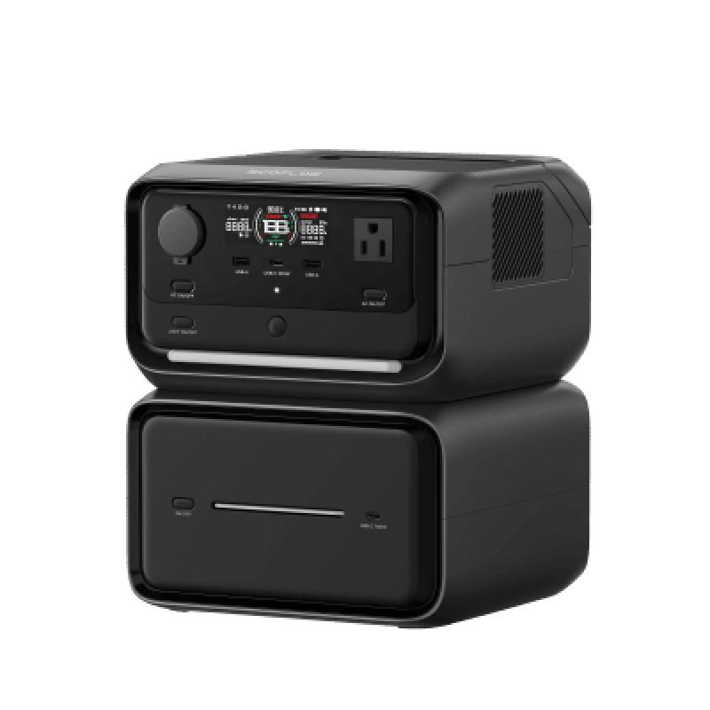 EcoFlow River 3 | Estación de Energía Portátil 245Wh Litio LFP / 2 AC 300 W Max 550W / 1 USBC 100W / 2 USB A 12W / Cargador de Coche 8A a 12 o 24V / Conectividad WiFi y Bluetooth App / Carga Solar 110W Max