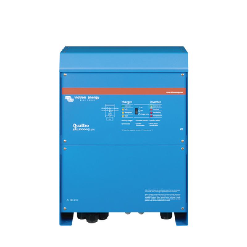 Quattro 48/10000/140100/100 / Inversor Cargador de Onda Pura / Entrada 48 Vcc / Salida 8000 W 120 Vca  60 Hz