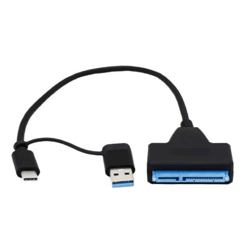 BRobotix 6007051 cable SATA 0.37 m USB Type-A + USB Type-C Negro
