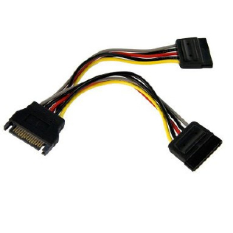 CABLE SATA BROBOTIX PARA CORRIENTE, DOBLE A 0.6 PULGADAS
