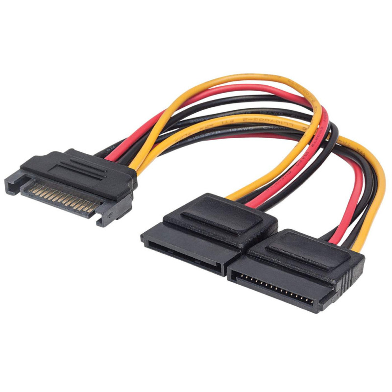 CABLE ALIMENTACION MANHATTAN,354554,CORRIENTE INT. HDD SATA 1M - 2H