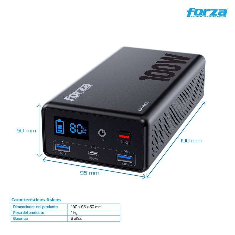 Forza - Battery backup - 100 Watt - AC 110/120 V - Titan Series