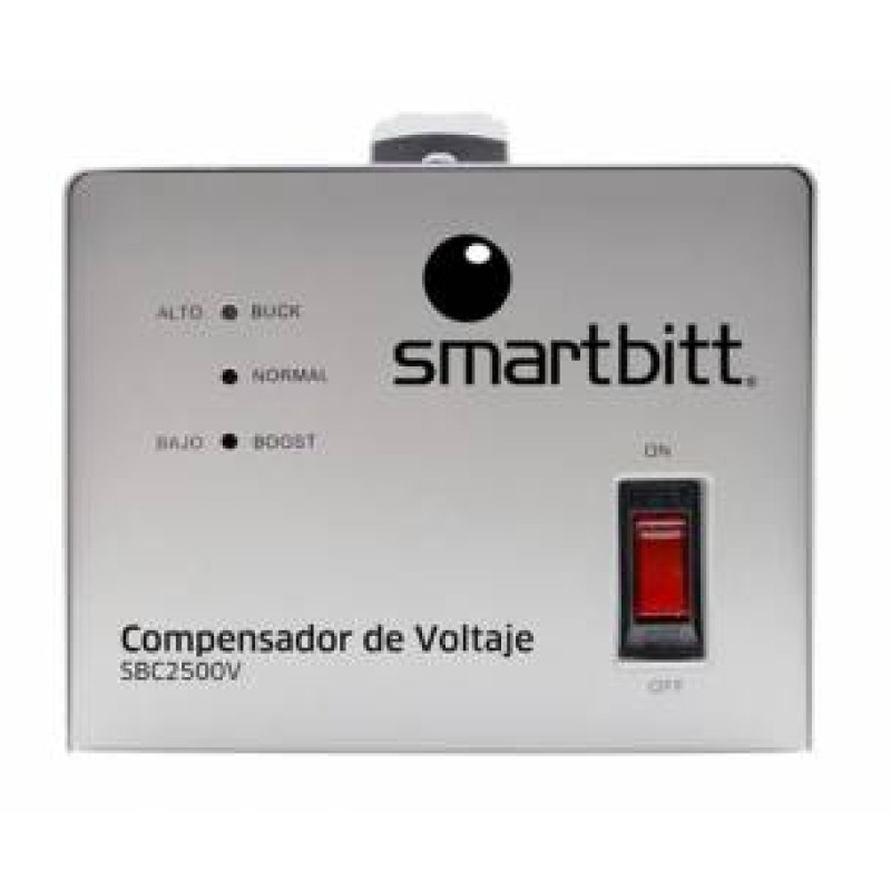 Compensador de voltaje Smartbitt SBC2500V 1500 Watts 1x NEMA 5-15P diseñado para protección electrónica y regular alimentación
