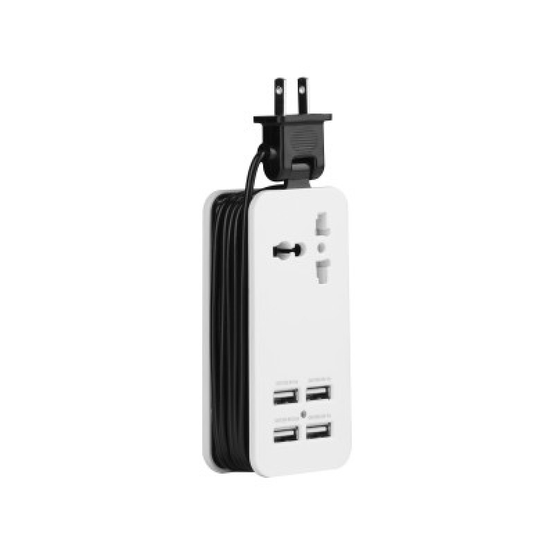 ADAPTADOR CONTACTO NACEB (NA-0705) MULTIPUERTOS,USB*4,SOCKET,1500 W