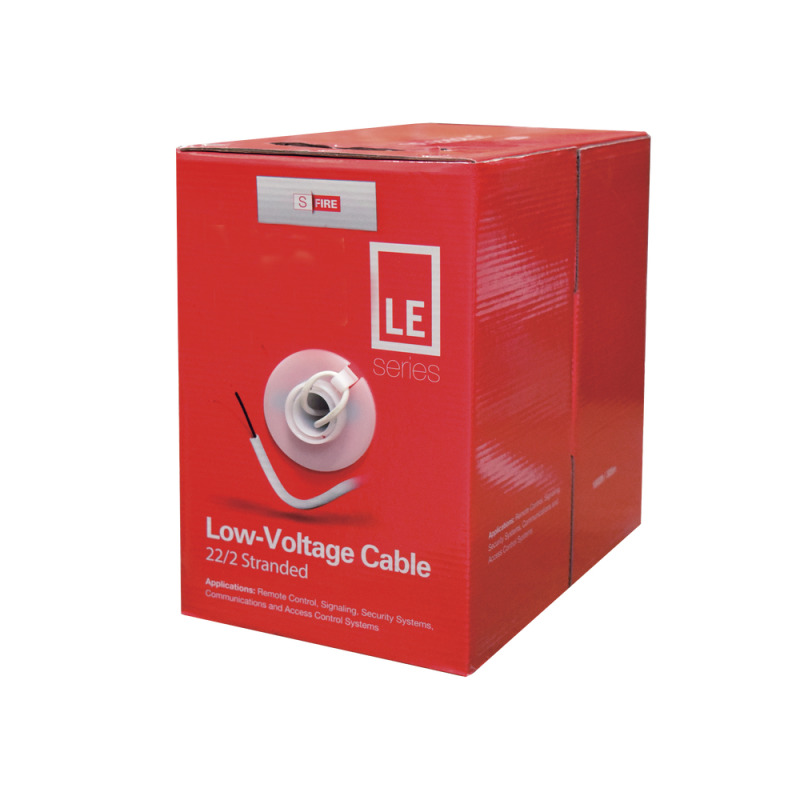Bobina de 305 Metros de Cable / 2 x 22 AWG / Tipo CCA de Color Blanco / Aplicaciones en Alarmas de Intrusión/Control de Acceso/Automatización/ Interfonos y TV porteros