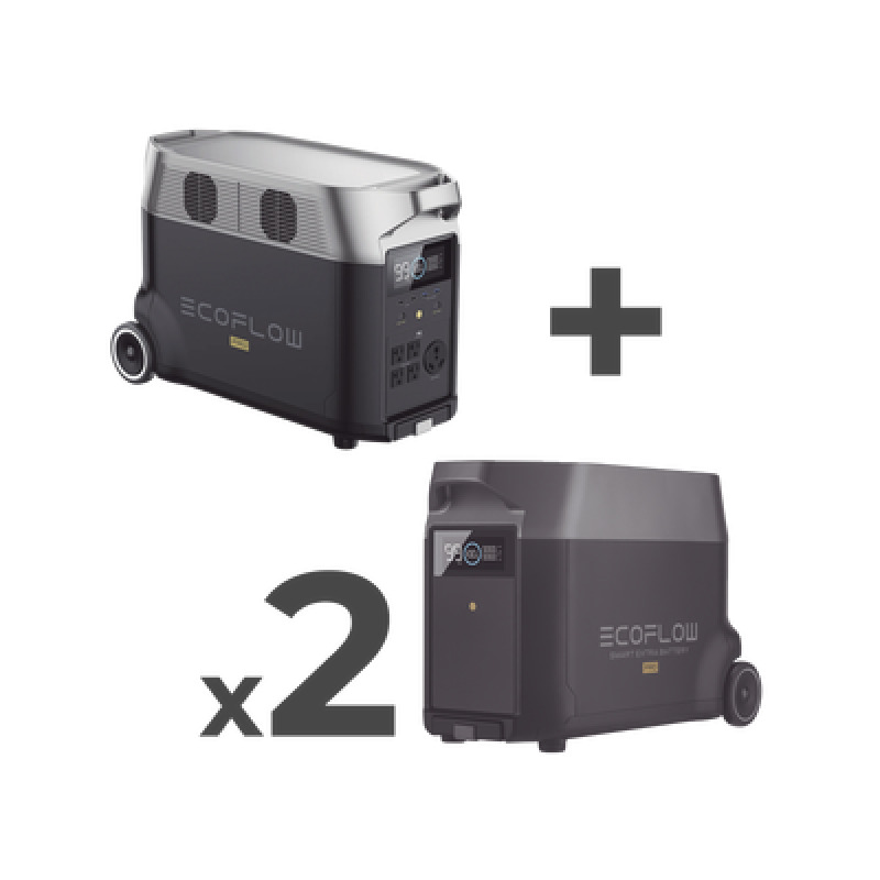 Estación de Energía Portátil DELTA PRO 3600Wh Litio LFP / 5 AC 3600W 7200W Pico / 2 USBC 200W / Capacidad para Aumentar Respaldo / Cargador de Coche 10A a 126V / Conectividad WiFi y Bluetooth App / Carga Solar 1600W Ma