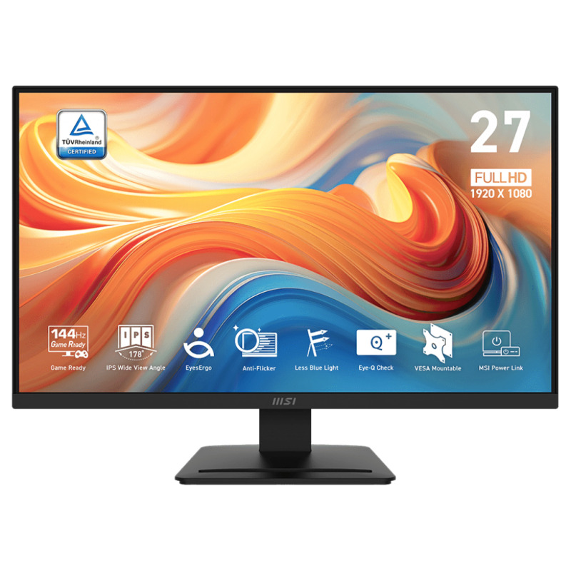 MONITOR LED MSI 27" (PRO MP273L E14) 1920X1080, PLANO, 140 HZ, 1MS, 1*HDMI, 1*DP, PANEL IPS