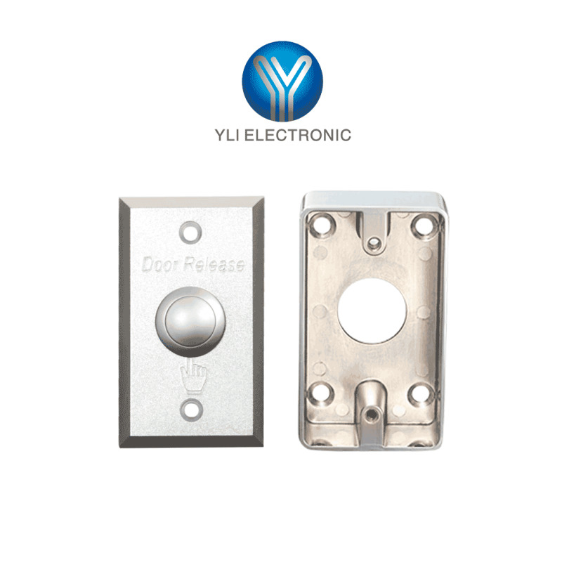 YLI KITABK800AMBB800AM - Kit de Botón Liberador de Aluminio con Caja de Metal para Instalación Segura