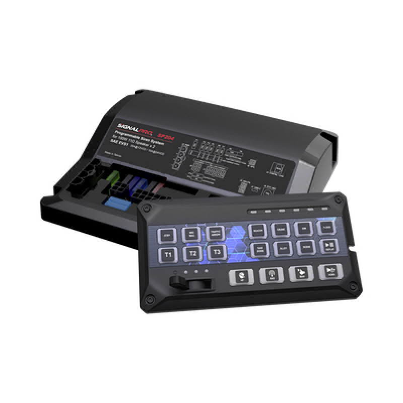 Sirena Vehicular de 200W de Potencia Con Controlador de Panel Deslizante de 19 botones indicador de flecha de tráfico de 6 LED 12 Salidas Auxiliares