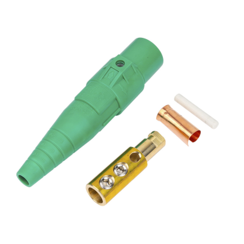 Conector camlock | 400 AMPERES | MACHO | color verde