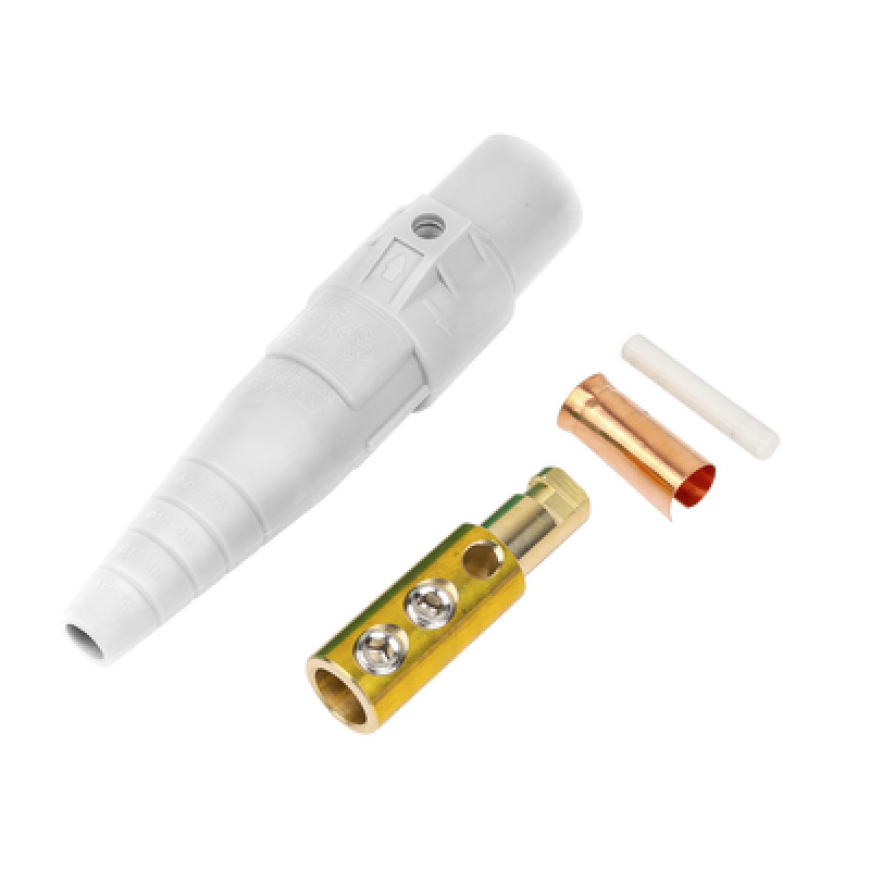 Conector camlock | 400 AMPERES | MACHO | color blanco