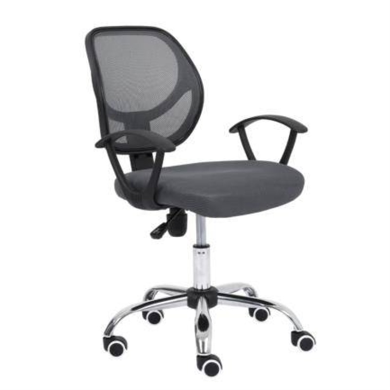 SILLA SECRETARIAL NEXTEP NE-650SG ALTURA AJUSTABLE, TELA GRIS, BASE GIRATORIA