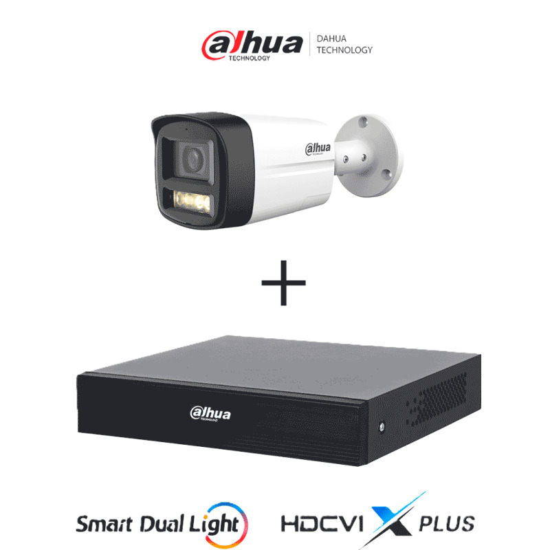 DAHUA  certificación DHCA-HAVSS - Paquete para Certificación Dahua HCA-HAVSS/ Incluye 1 Cámara DH-HAC-HFW1200TLMN-IL-T y Grabador DH-XVR1B04-I/T/ Aplicable para Clientes Nuevos y SMB