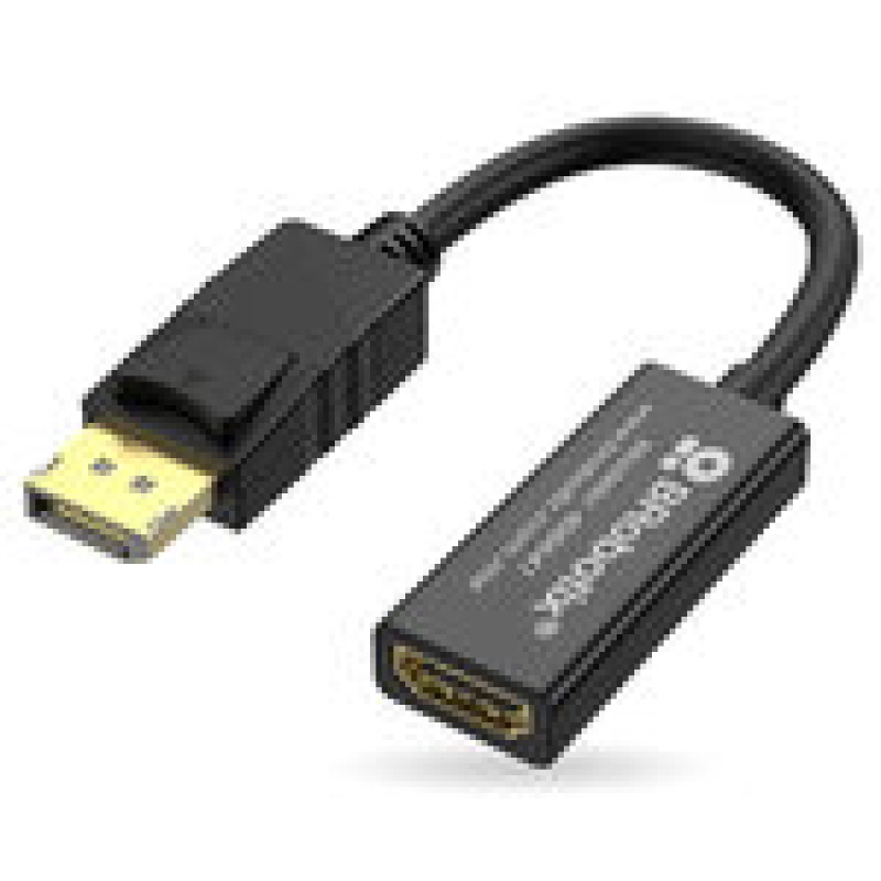 ADAPTADOR DISPLAYPORT MACHO A HDMI HEMBRA NEGRO