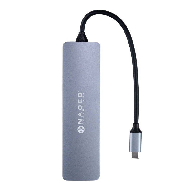 ADAPTADOR NACEB (NA-0127) HUB, USB TIPO C, 7 EN 1,  1* HDMI, 3*USB 3.0, 1*USB C, PD+SD/TF