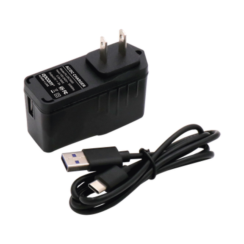 Adaptador de pared de 5 Vcc  3 A con microUSB tipo C