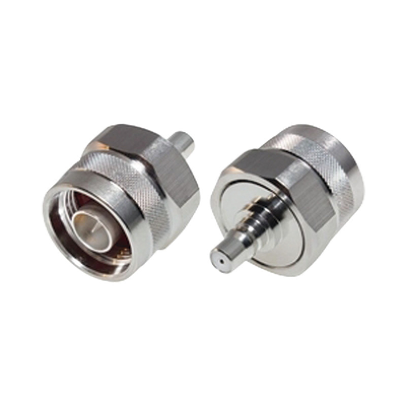 Adaptador de Bajo PIM Interserie de Conector N Macho a QMA Quick Mate Hembra Bronce Blanco/ Oro/ Teflón