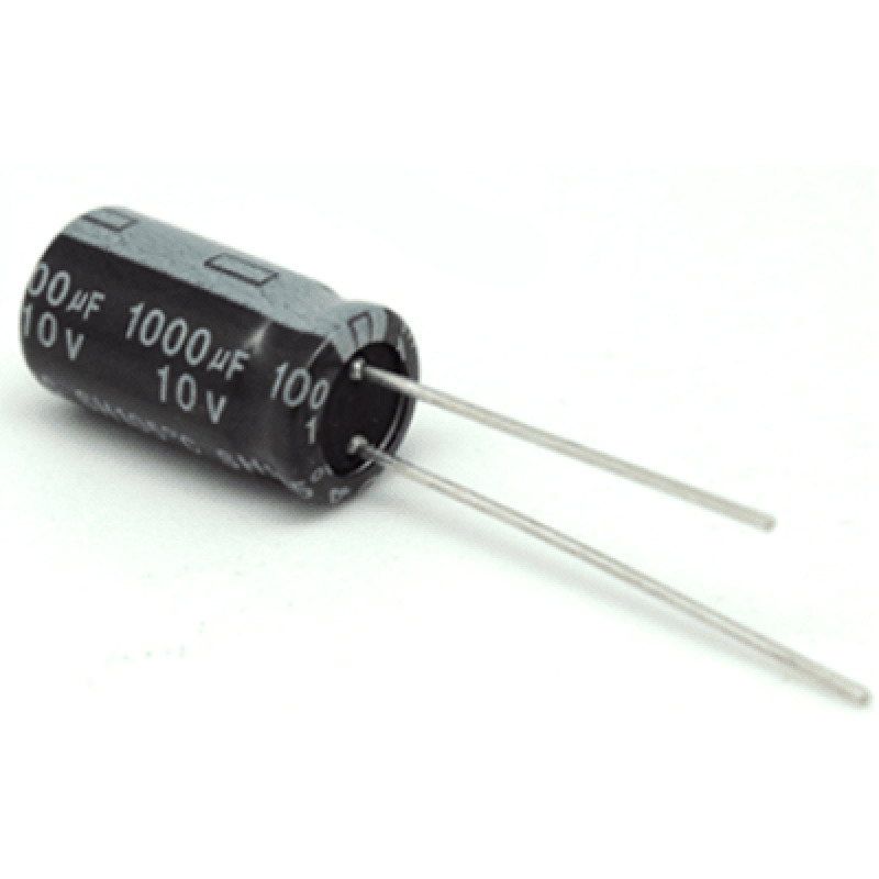 Capacitor Electrolítico de Aluminio Radial de 1000 Fd 10 V