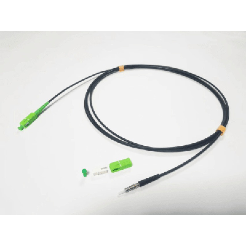 Rollo de Fibra Óptica Drop Redonda G657A2 Monomodo Simplex de 150 Metros con Conectores SC/APCSC/APC para Instalaciones Aéreas o a la Intemperie