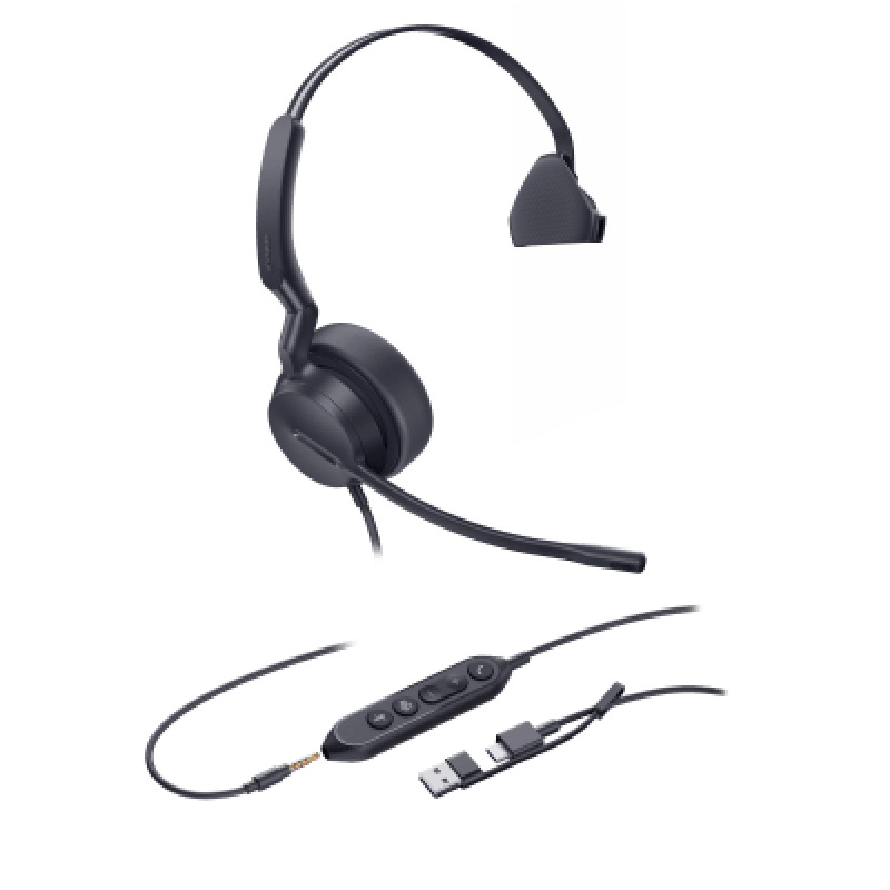 Diadema Alámbrica UH42 SE Mono de Yealink Certificada para Microsoft Teams con USBC/A