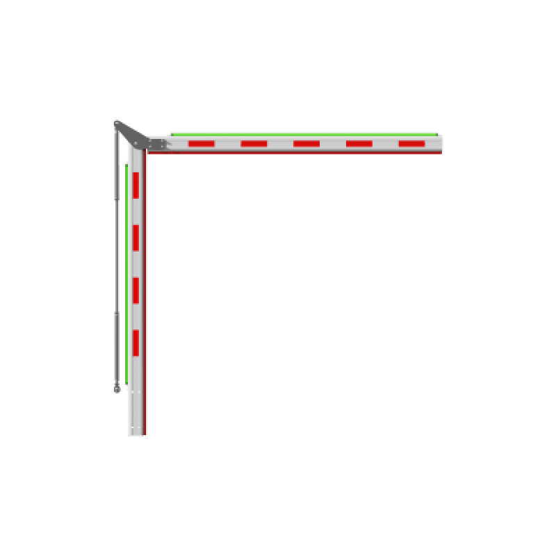 Brazo Articulado 4 mts 22 con Iluminación para Barreras Hikvision Serie DSTMG320