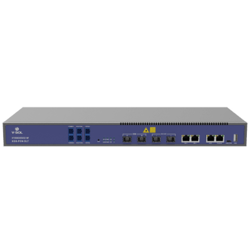OLT Dual de 2 Puertos XGSPON/GPON con WDM Integrado/ 4 Puertos Uplink 2 Puerto Gigabit RJ45  2 Puertos SFP/SFP / Hasta 512 ONUs