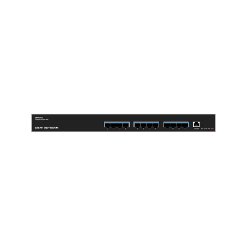 SWITCH ADMINISTRABLE CAPA 3 GRANDSTREAM GWN7832 / 12 PUERTOS 10G SFP+ / 1 PUERTO DE CONSOLA / VLAN / QOS AVANZADO / SNMP / CLI / HTTP / ADMINISTRABLE CLOUD GWN