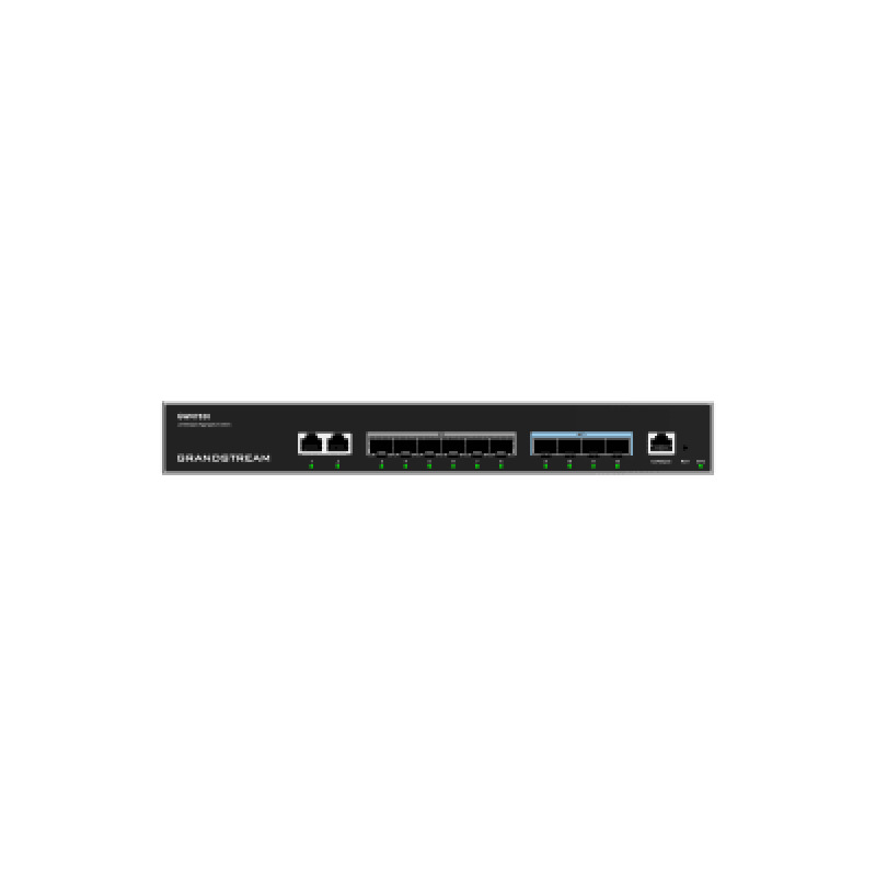 SWITCH ADMINISTRABLE CAPA 3 GRANDSTREAM GWN7830 / 2 PUERTOS GIGABIT RJ45 / 6 PUERTOS GIGABIT SFP / 4 PUERTOS 10G SFP+ / 1 PUERTO DE CONSOLA / VLAN / QOS / ADMINISTRABLE CLOUD GWN