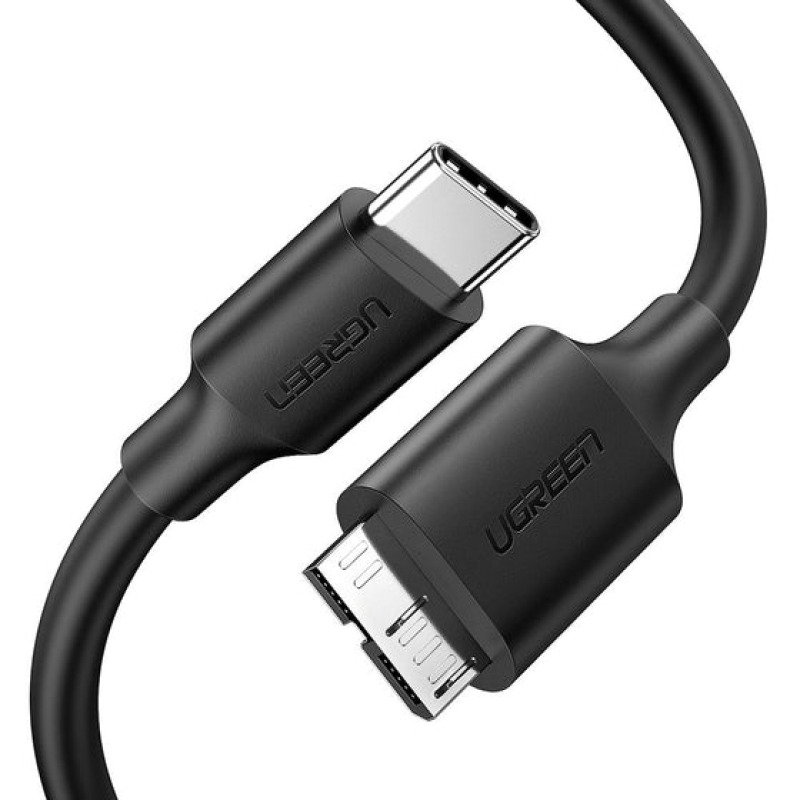 Cable USB Tipo C 30 a Micro Tipo B | 1m |Carga Rápida | 5 Gbps | Transferencia de Datos | Blindaje Interior Múltiple | Compatible con Disco Duro Externo Portátiles Seagate Nikon Canon