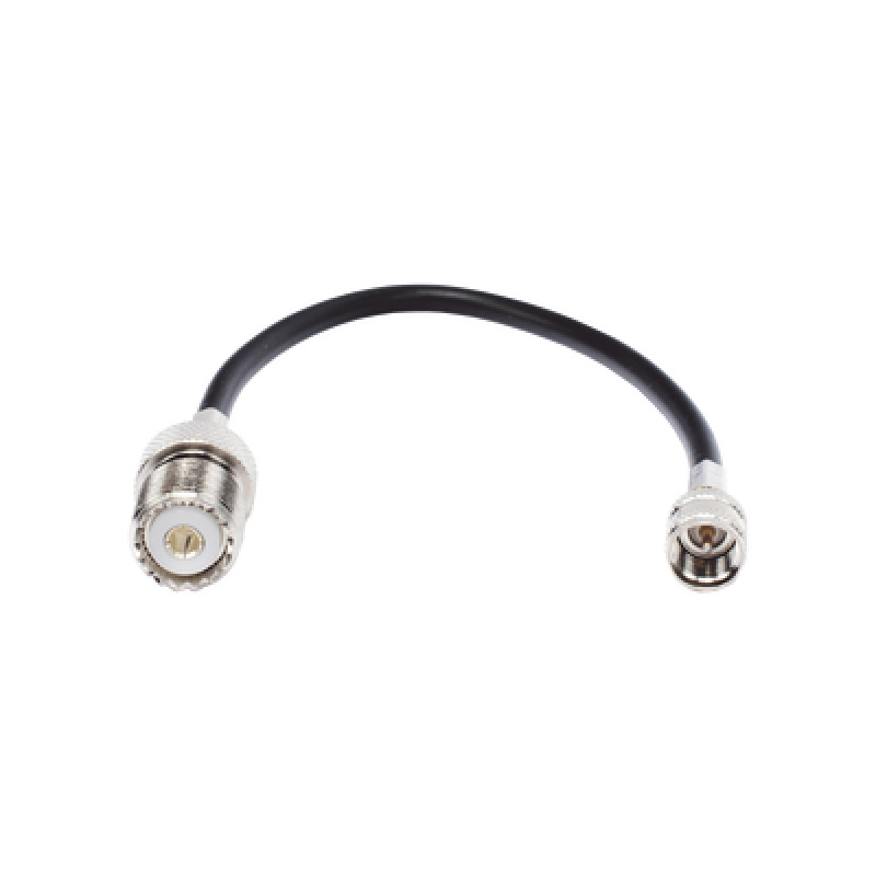 Jumper Adaptador de Conector Mini UHF Macho a UHF Hembra SO239 Níquel/ Oro y Plata/ Delrin