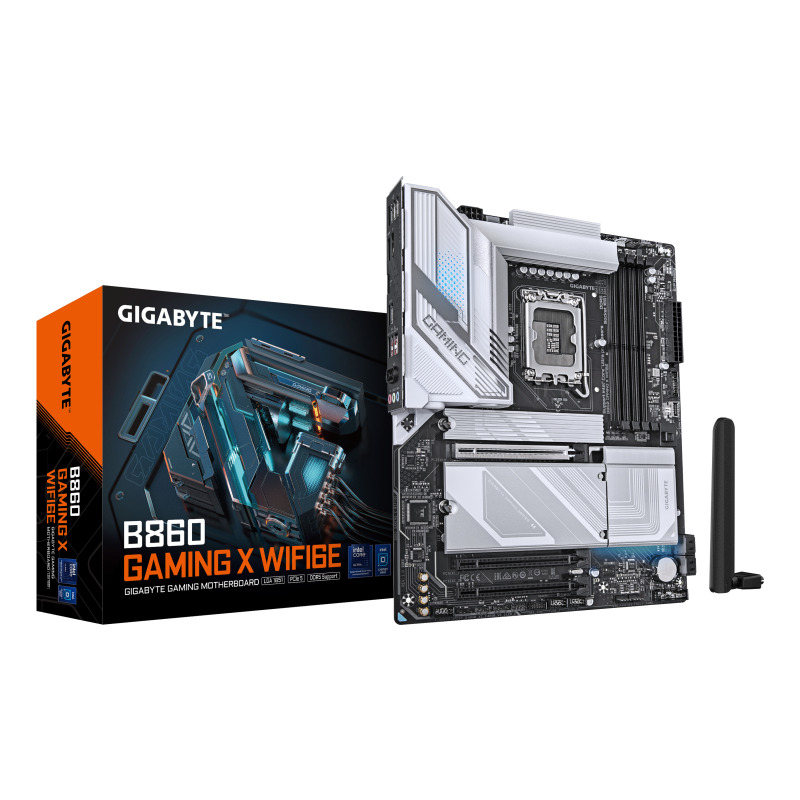 TARJETA MADRE GIGABYTE B860 GAMING X WIFI6E / SOCKET INTEL 1851 / B860 / DDR5 9000 MT/S / WIFI 6 / ATX / GAMING