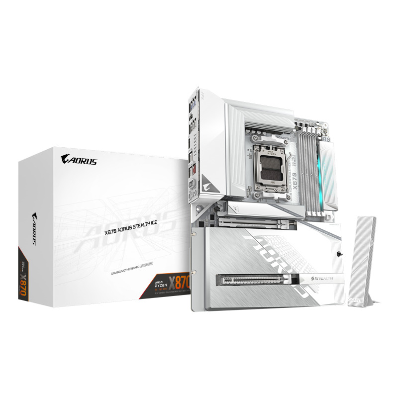 MOTHERBOARD GIGABYTE (X870 A STEALTH ICE) SOCKET AM5,4*DDR5 5200MHZ,HDMI,WIFI,BT 5.4,ATX