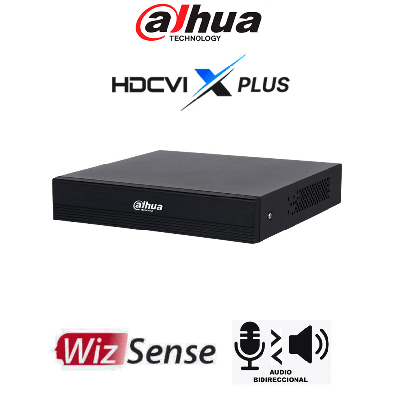 DAHUA DH-XVR1B08H-I/T - DVR de 8 canales 5MP Lite con WizSense y H.265+/ HDCVI X PLUS/ Audio Bidireccional en los 8 Canales/ Soporta 8 canales + 4 IP o hasta 12 canales IP/ SMD Plus y Búsqueda inteligente de Humanos y Vehículos/