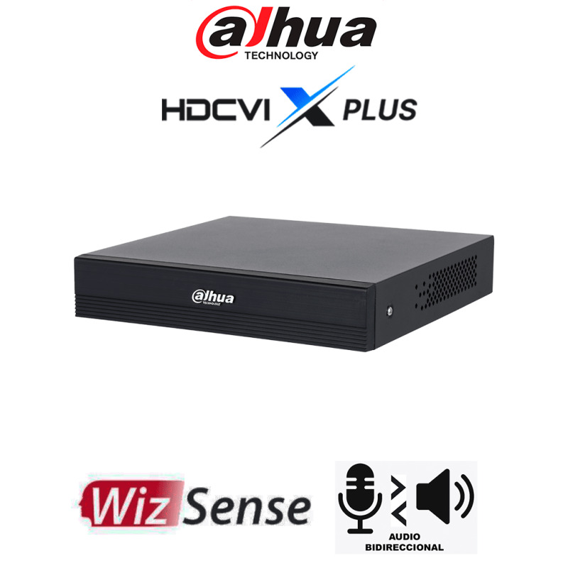 DAHUA DH-XVR1B04H-I/T - DVR de 4 canales 5MP Lite WizSense y H.265+/ HDCVI X PLUS/ Soporta 4 Canales + 2 IP o Hasta 6 Canales IP/ Audio Bidireccional en los 4 Canales/ SMD Plus y Búsqueda Inteligente de Humanos y Vehículos/ Compatible con Dolink Care