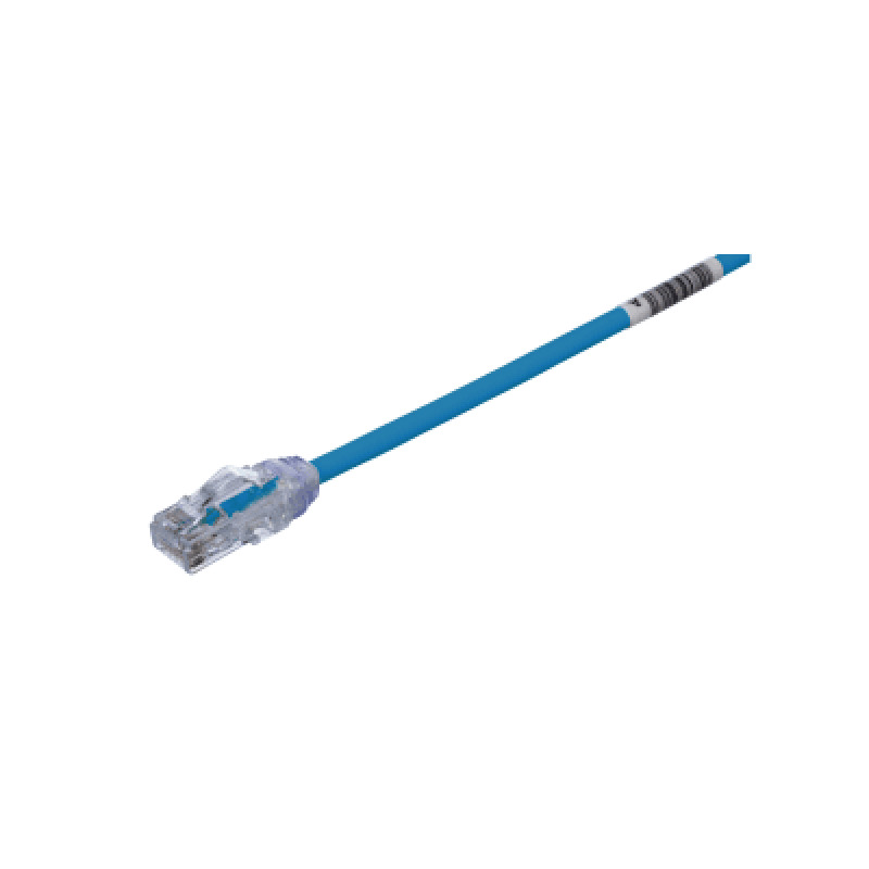 Cable de Parcheo UTP Cat6A CM/LSZH Diámetro Reducido 28AWG Color Azul 2 ft